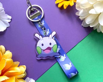 Purple Slime Acrylic Charm with Lanyard