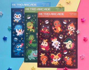 Retro Arcade Sticker Sheets