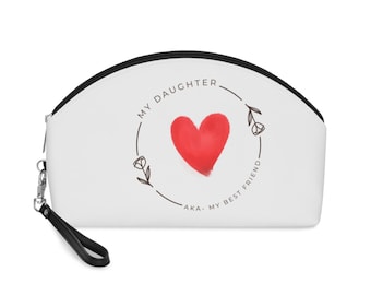Heart Makeup Bag for Daughters. Accessory pouch, teens, Mother's Day, Travel, sleepover