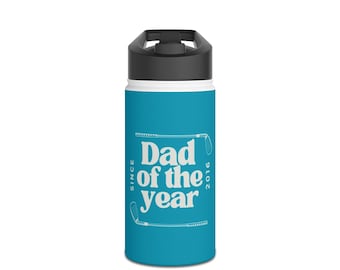 Water Bottle, dad of the year Golf lover Perfect gift for dad Holiday gift, birthday gift, fathers day gift, Stainless Steel Bottle, Gift