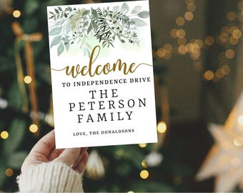 New neighborhood welcome card. Housewarming. Fully customizable.