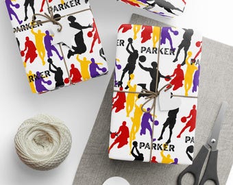 Basketball Themed Wrapping Paper. Birthdays, Parties, team Celebrations, personalized, sports Lovers, christmas