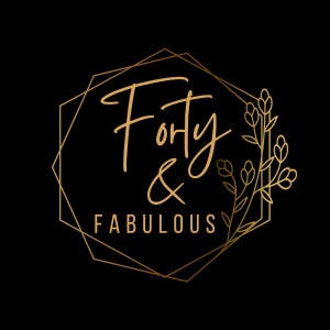 40th & fabulous Birthday. Wine label. Birthday decor. Gift Tag. 30th, 40th, 50th, 60th, 70th, 80th Birthday.