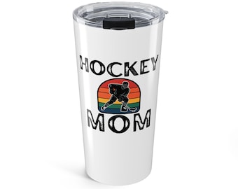 Hockey Mom Yeti Tumbler. 20oz Insulated Mug, Sports Cup, Gift for Hockey Moms, Personalized Drinkware. hockey lover gift. Hockey mom cup.