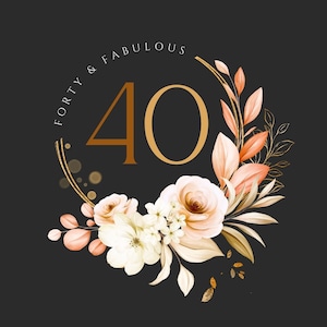 30, 40, 50, 60, 70, 80 Birthday Wine Label. Birthday Gift. Birthday Sign. 40 and Fabulous.