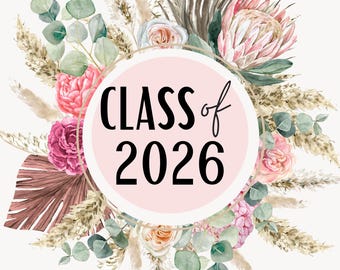 Gepersonaliseerde afstudeerprint. Instant Download afstudeerdecor. Grad-teken. Klasse van 2026 afdrukbaar. Aangepaste naam afstudeerfeestdecor