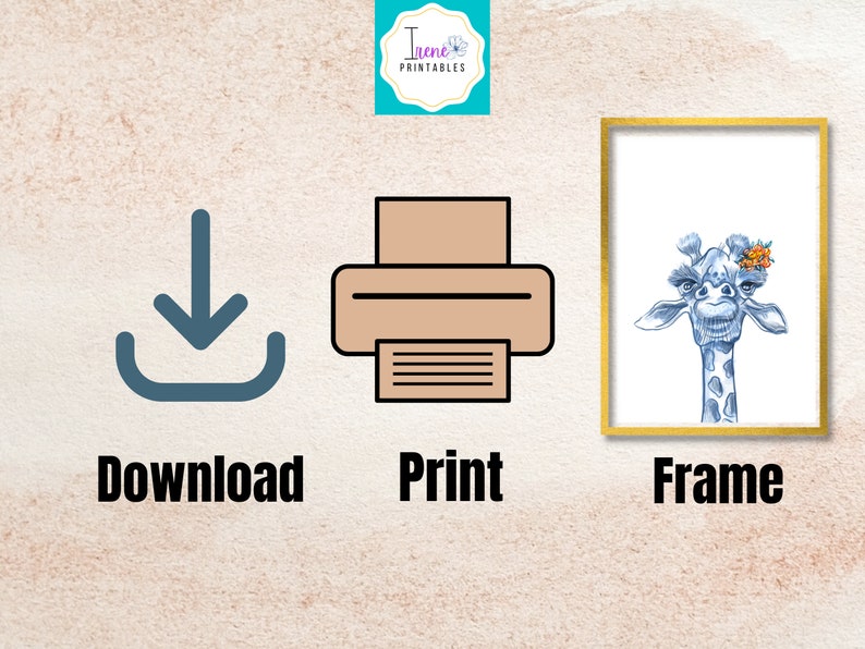 Baby Blue Nursery Wall Art Baby Animal Prints Jungle Animal Etsy