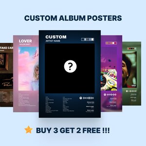 Escolha seu próprio pôster de álbum, capa de álbum, pôster de álbum personalizado, pôster de cantor, pôster de cantor e artista, decoração de parede, presentes de música de aniversário