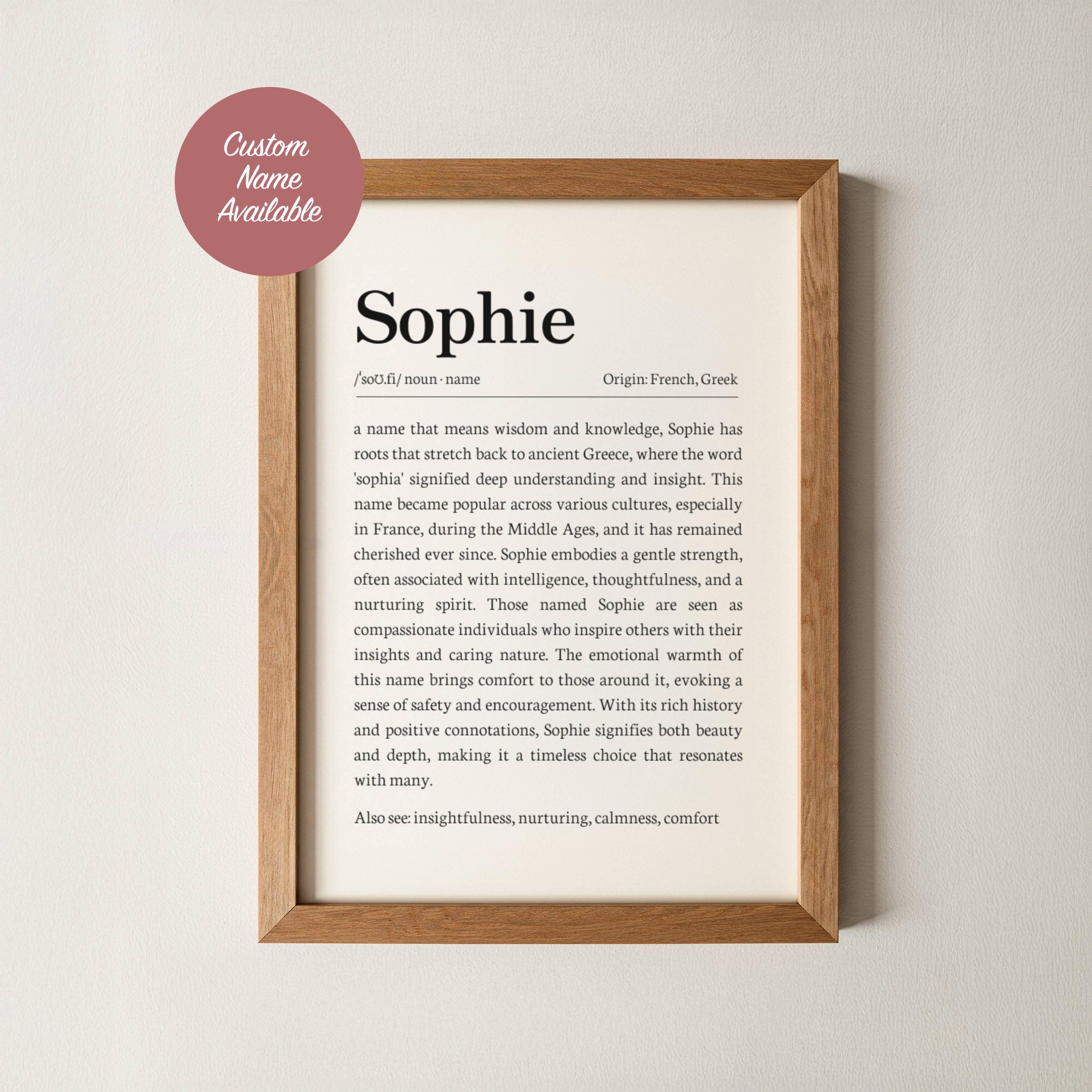 Sophia Name Print - Etsy Canada