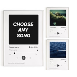 Cartaz de música personalizado, escolha sua própria capa de álbum, cartaz de álbum personalizado, cartaz de cantor, canções de cantor e artista, presentes musicais, presente personalizado