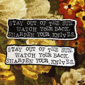 Sharpen your knives vinyl sticker MCR