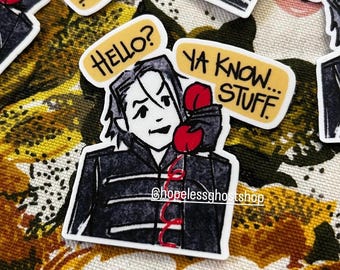 Gerard telephone vinyl sticker MCR the black parade
