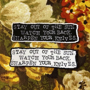 Sharpen your knives vinyl sticker MCR