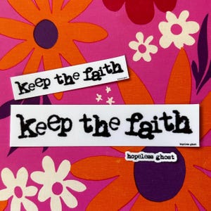 keep the faith Frank iero MCR Vinyl Aufkleber