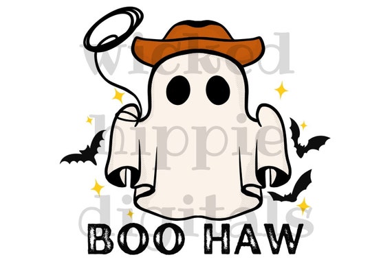 Boo Haw Cowboy Ghost Digital File Halloween PNG SVG Funny - Etsy