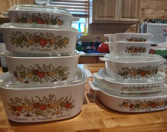 Vintage Corning Ware Spice of Life 16 Piece Set