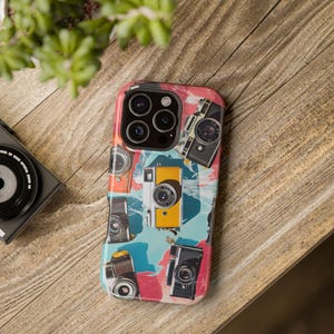 Vintage Camera Collector Phone Case, Retro Photography Gift, Protective Smartphone Cover, Unique Camera Lover Accessory, Photographer Gift