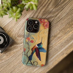 Telefoonhoesjes, ontwerp kolibrie, cadeau natuurliefhebber, beschermhoes, cadeau vogelliefhebber, unieke telefoonaccessoires