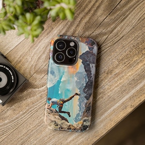 Phone Case, Durable Phone Cover for Rock Climbers, Mountain Climbing Enthusiast Gift, Climber Accessories, Protective Mobile Case, Outdoor