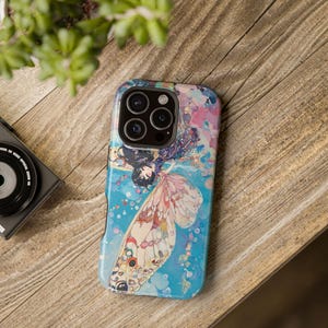 Phone Cases, Aya Takano Butterfly Girl Design, Protective Cover, Impact-Resistant Shell, Custom Case, Gift for Her, Unique Tech Accessory