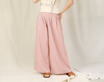 Linen Pants Women – Wide Leg Long Linen Pants – Wide Leg Linen Trousers Women – Linen Summer Pants , High Waisted Pants for Women