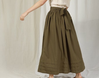 Calf Length Skirt for Woman - Women's Linen Skirt - Custom Made Linen Skirt - High Waisted Linen Skirt – Midi Linen Skirt