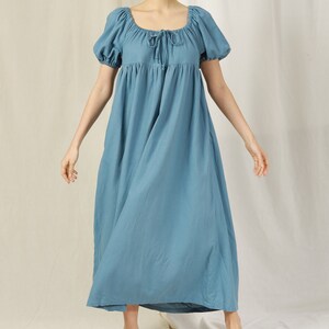 Cotton & Linen Button-Front Sleeveless Dress Without Belt