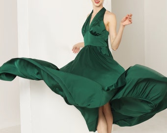 Backless Dress – Silk Maxi Dress – Open back Dress – Bridesmaid Dress  – Women Summer Dress – Maxi Floor Length Dress