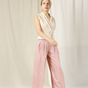 Wide linen trousers , Loose-leg trouser , High waist trousers , Linen pants , Handmade linen pants , Woman pants , Summer trousers  , Linen women clothing , Loose pants, Wide leg pants , Linen pocket pants , High waist pants , Women’s clothing