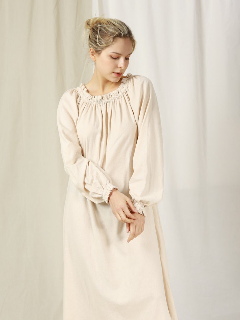 Linen nightgown , Women’s nightwear , Loose Dress , Oversize linen dress , Women summer dress , Plus size dress , Linen long dress , Linen maxi length , Boho linen dress , Linen beach dress , Linen sleep wear , Long night dress , Maxi nightgown