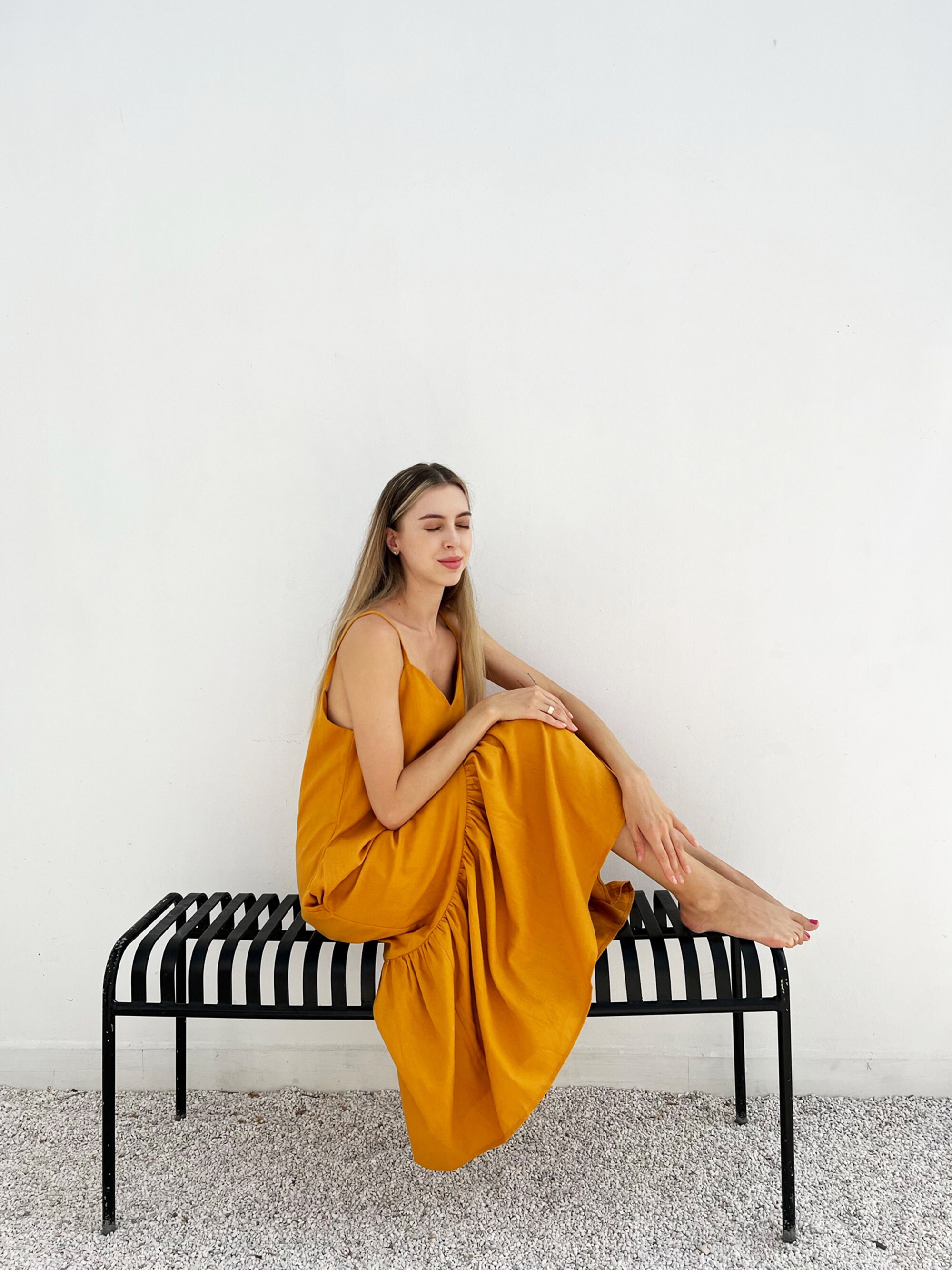 Linen SL Ruffle Dress main image 0