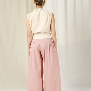 Wide linen trousers , Loose-leg trouser , High waist trousers , Linen pants , Handmade linen pants , Woman pants , Summer trousers  , Linen women clothing , Loose pants, Wide leg pants , Linen pocket pants , High waist pants , Women’s clothing