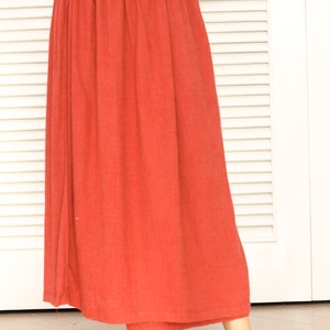 Linen Wrap Skirt High Waisted Skirt Long Skirt Linen Linen Circle Skirt Skirt for Women image 5