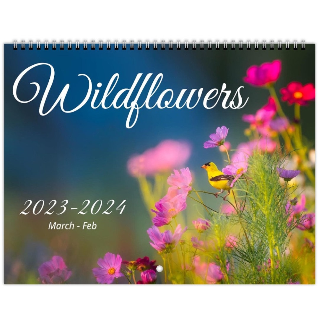 20232024 Wildflowers Wall Calendar March 23 Feb 24 Etsy