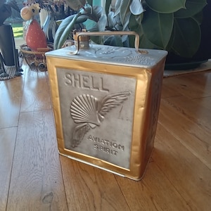 Shell aviation petrol can Vintage 1937 Pre WW2