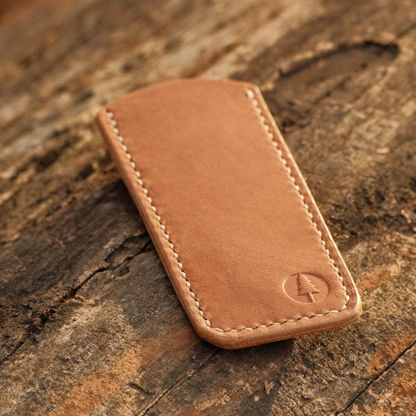 The Gent - Handmade EDC Leather Knife Slip - Horween Tan