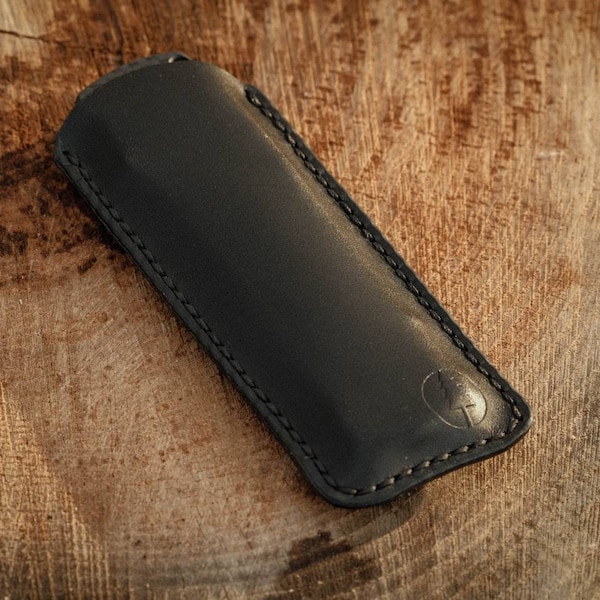 The Gent - Handmade EDC Leather Knife Slip  - Black