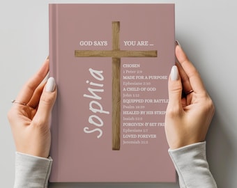 Personalized Christian Journal: Bible Study Gift for Her