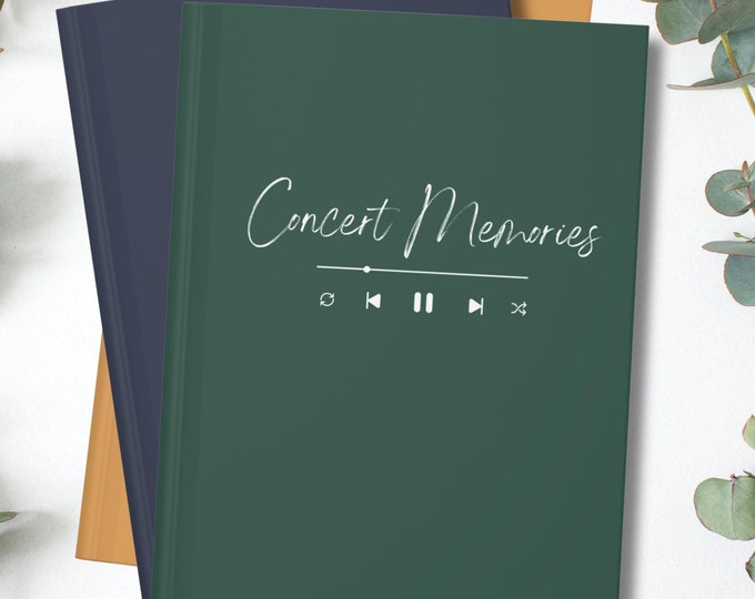 Concert Memories Journal Gift Personalized Music Notebook Custom Concert Journal Gift for Friend Concert Memory Book Live Music Gig Tracker