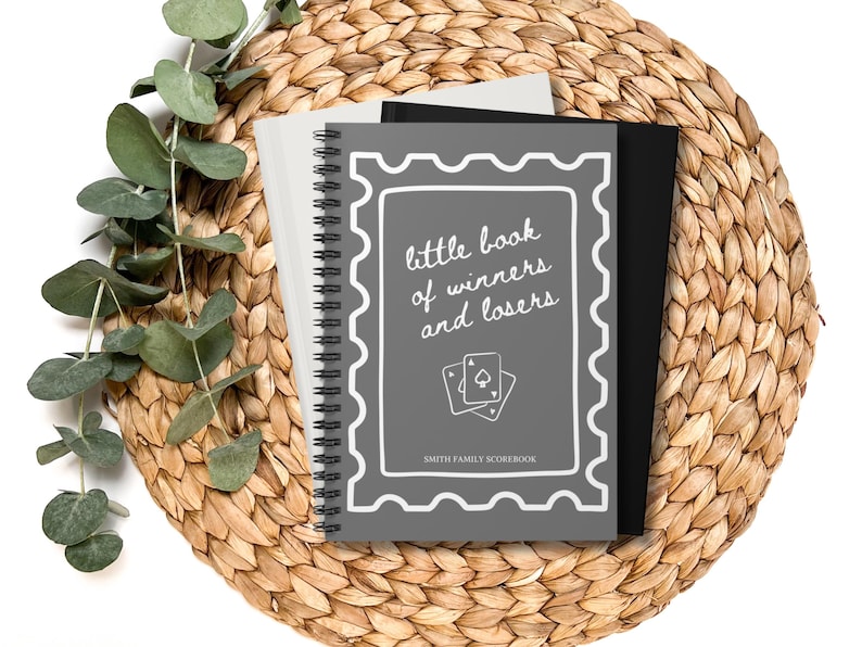 Personalized Game Score Book Custom Family Game Night Scorekeeping Housewarming Gift for Board Game Lover Family Memory Book Couples Game