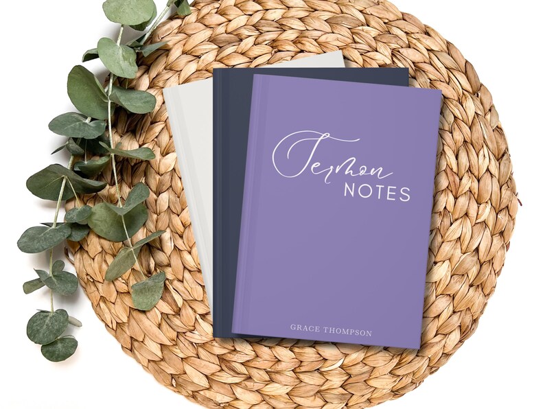 Sermon Notes, Bible Study Journal, Prayer Journal, Custom Sermon Notes ...