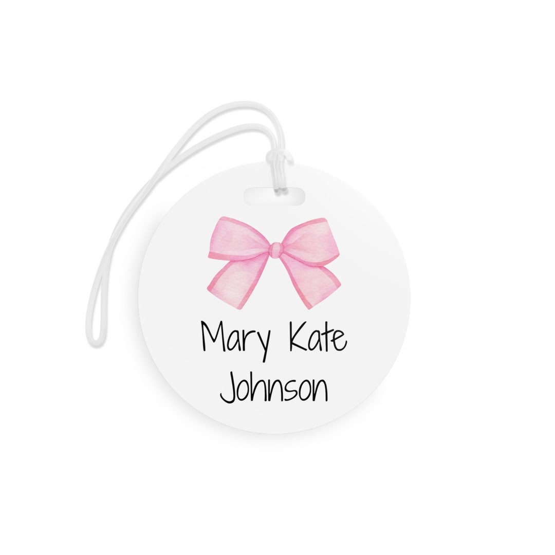Diaper Bag Name Tag Girl, Name Tag for Backpack, Allergy Tag