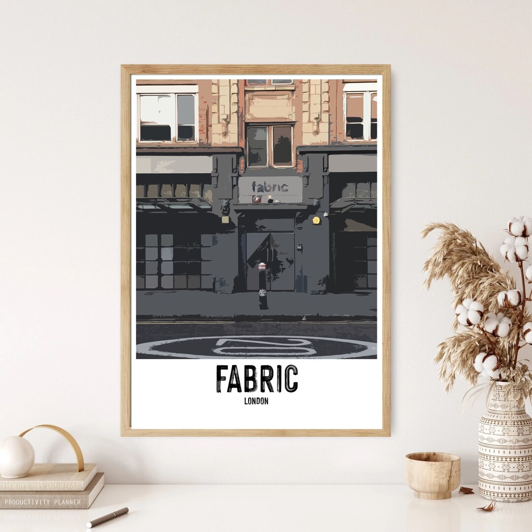 Fabric London Wall Print Minimal Poster Art Kitchen Living