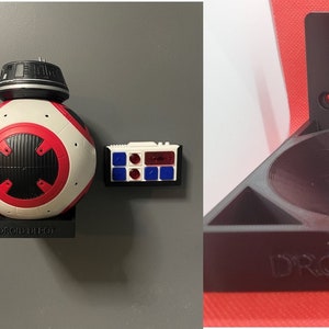 Wall mount for BB8 Droid Depot Star Wars Galaxy’s Edge with remote holder