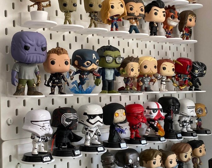 Popself Items 3 Pack Funko Pop Ikea Skadis Peg Board Small Wall Stand / Wall Mount ...