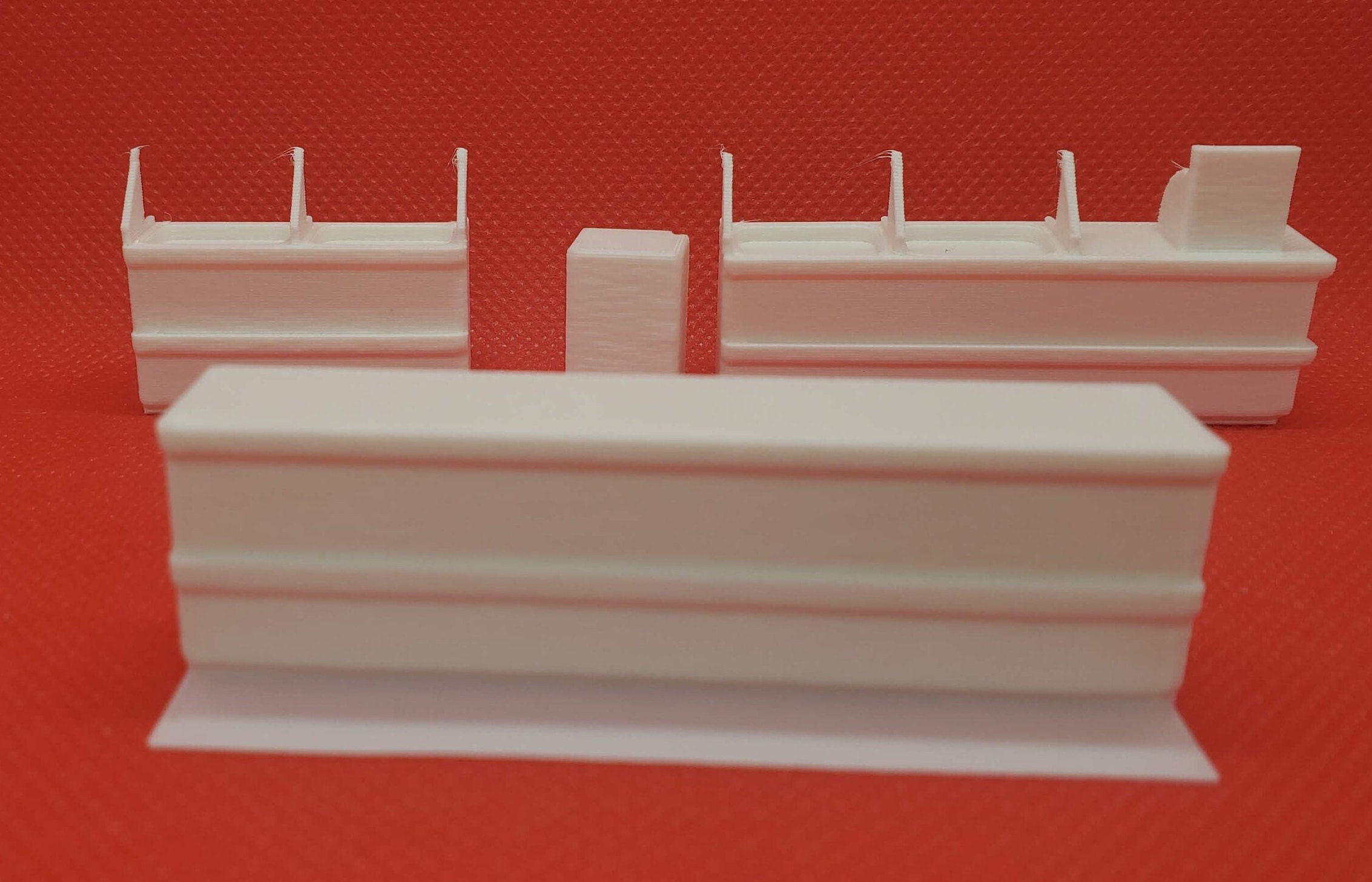 H0 and O Scale (4 PC Set) Cafe Deli Furniture Buffet Line Cafeteria Diner White-unpainted
