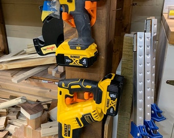 DeWalt Milwaukee Makita Power Drills Wall Mount Hanger Tools Gift for Him Gift For Her Organize that Tool Space or Garage