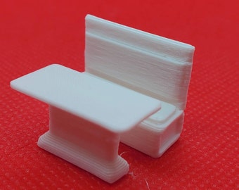 H0 and O Scale (6 PC Set) Cafe Deli Furniture Table Booth Cafeteria Diner White-unpainted