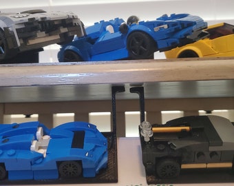 Hängendes abgewinkeltes Ausstellungsregal für Lego Speed Champion-Kits - Wandhalterung für Modellautos und Sammlerstücke