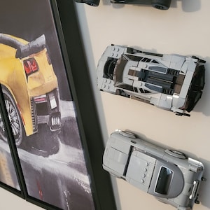 3 Pack - 5 pack - 10 pack Wall or Desk Mount Compatible with Lego Speed Champion Kits Lego Compatible Gift